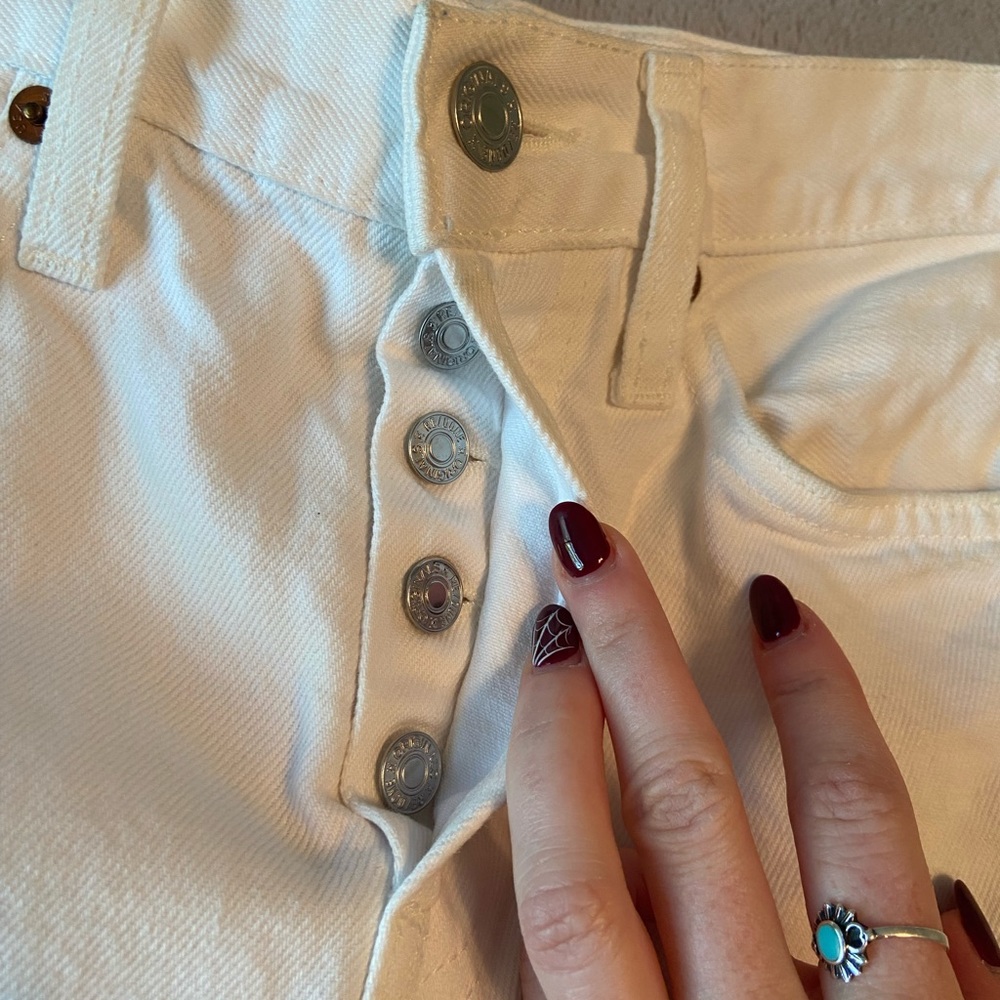 NWT RE/DONE 90s High Rise Loose Jean in White Size 24 - Picture 8 of 16